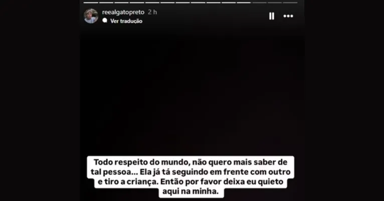 Gato Preto diz que Bia Miranda abortou o bebê e já está com outro