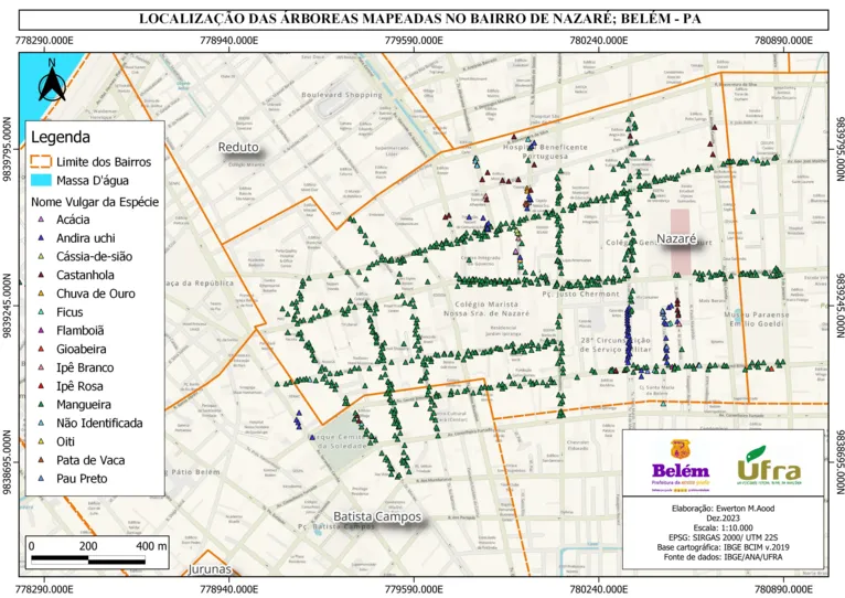 Mapas expõem "vazio" de árvores na "Cidade das Mangueiras"