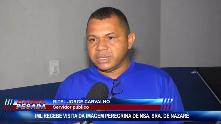 "Essa visita da Imagem de Nossa Senhora de Nazaré veio pra trazer esse momento de tranquilidade que a gente tanto procura." Disse Ritel Jorge Carvalho.