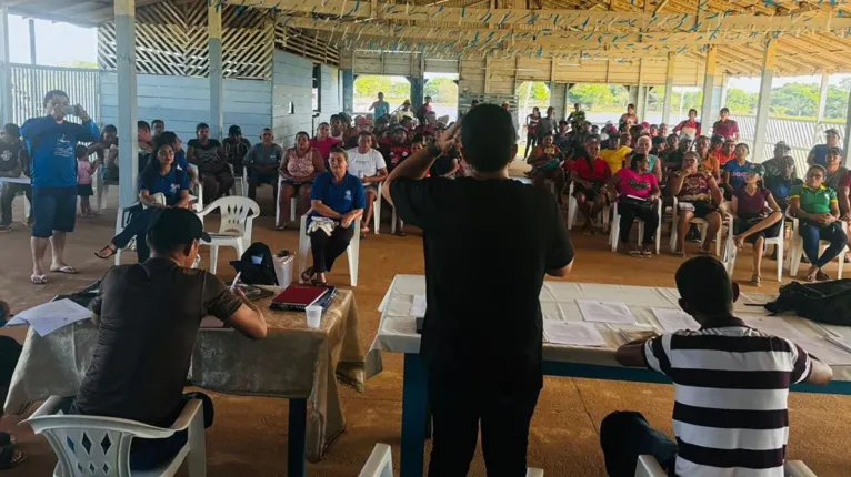 O encontro também teve orientação da Semas sobre o Acordo de Pesca às comunidades