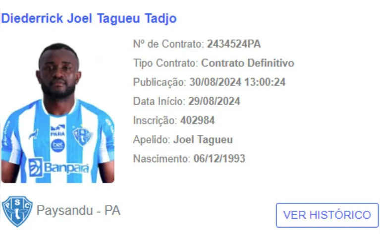 Suor, treino e BID: o 1º dia de Joel no Paysandu