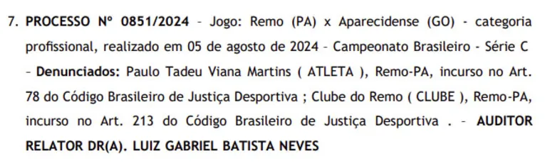 STJD vai julgar Clube do Remo por atos da torcida