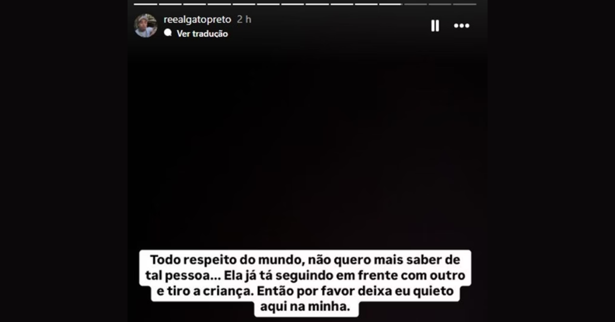 Gato Preto diz que Bia Miranda abortou o bebê e já está com outro