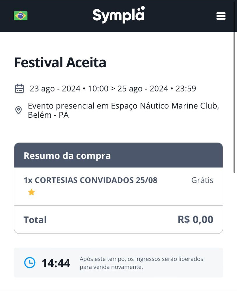 Aceita tem show cancelado, protesto de artista e entrada free