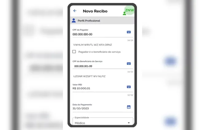 Recibo médico só poderá ser eletrônico pelo app da Receita