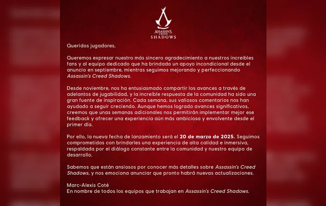 Ubisoft adia Assassin's Creed Shadows novamente