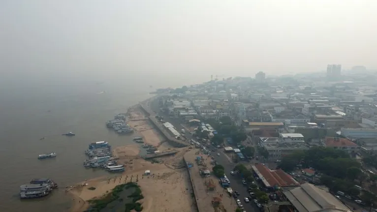 A cidade de Santarém enfrenta um período de grandes queimadas e estiagem.