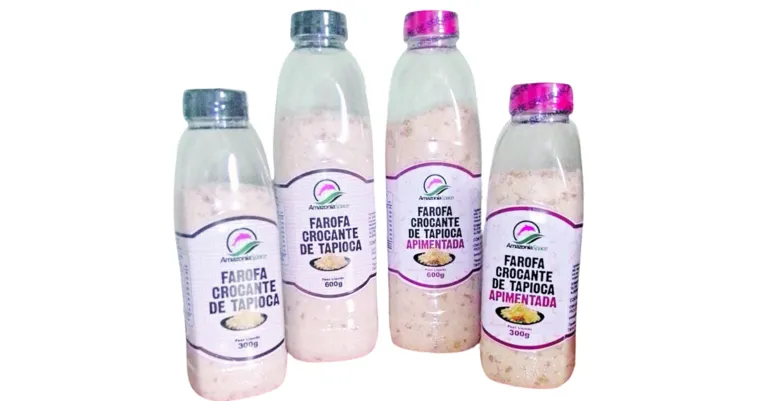 Produtos como a farofa eram vendidos em garrafas