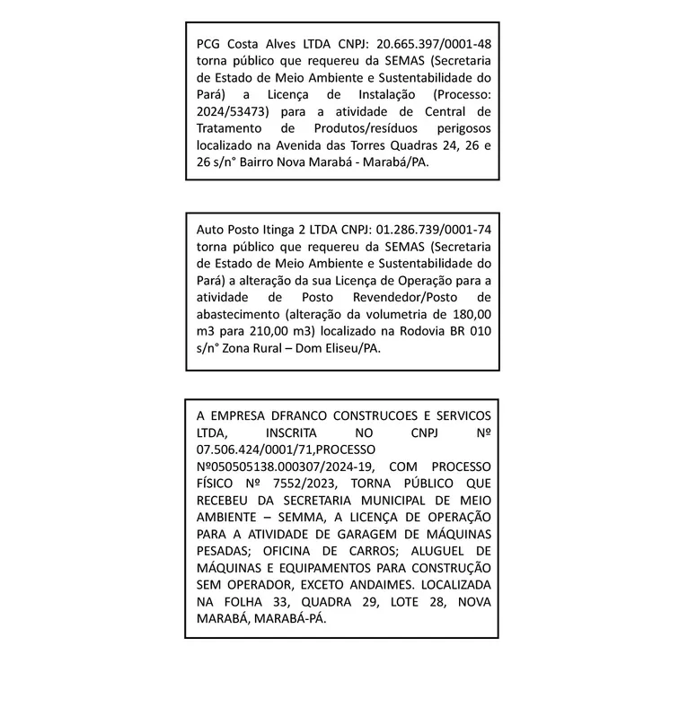 Confira os editais publicados nesta sexta-feira, dia 03/01