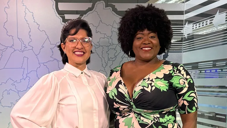 Priscila Belfort e Tati Celebridade no estúdio da RBA TV após gravação do especial DOL Delas.