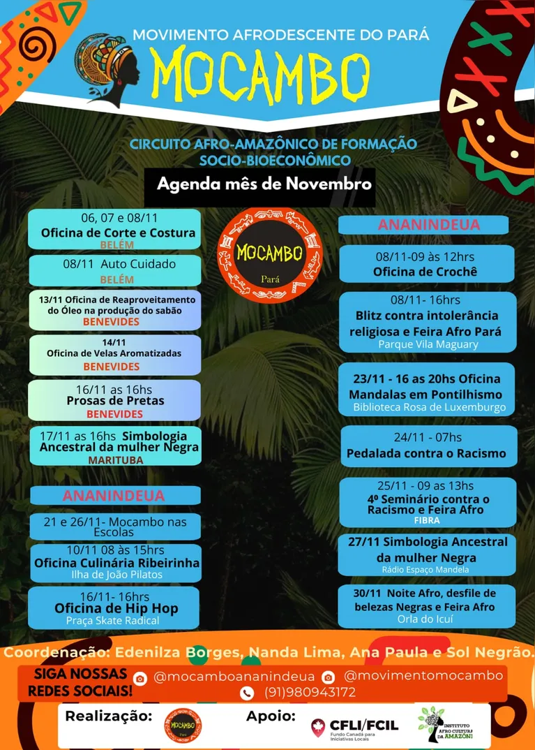 O Mocambo realiza ações e atividades para promover o debate contra o racismo.