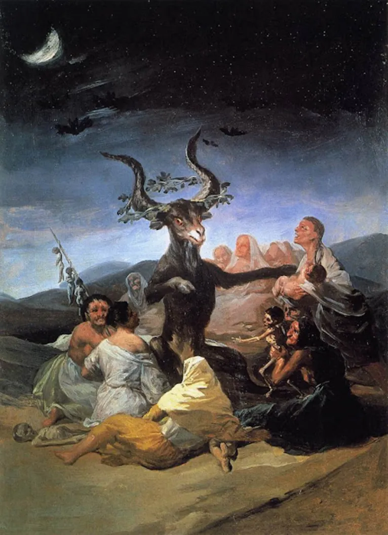 “O Sabá das Bruxas”, de 1798, do pintor espanhol Francisco de Goya.