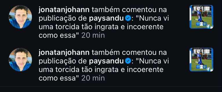 Irmão de Nicolas critica "ingratidão" da torcida do Paysandu