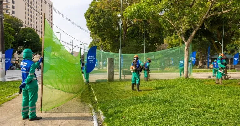 Prefeito anuncia mutirão de limpeza em 22 praças de Belém