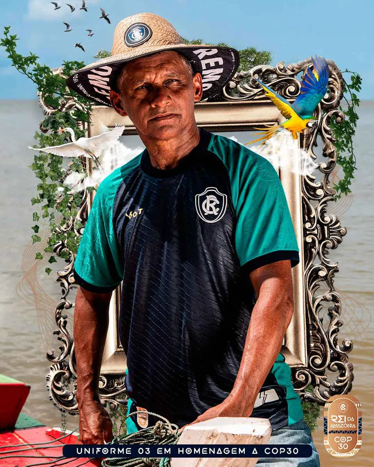 Novo terceiro uniforme do Remo, que homenageia a Amazônia e a COP30,  já está à venda.