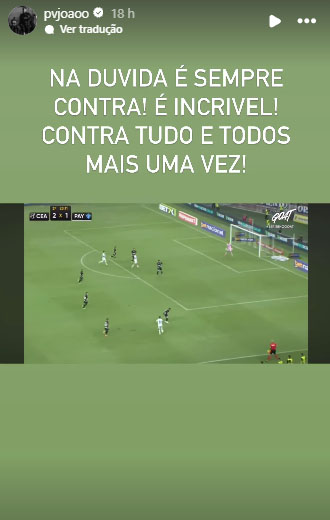 Jogadores do Paysandu detonam arbitragem na web