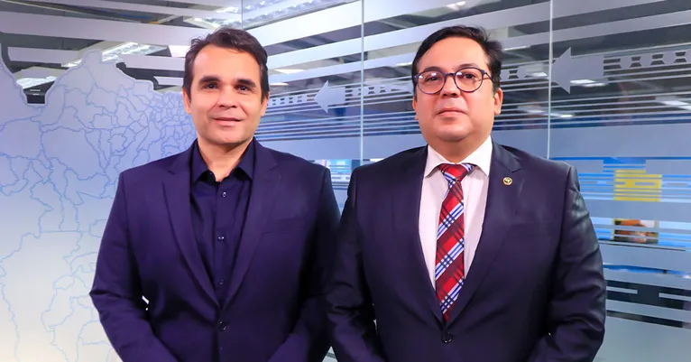 Dr. Sávio Barreto, presidente eleito da OAB-Pa e Cássio Bitar após gravação no especial da semana.