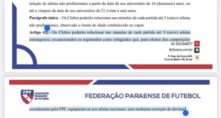 Confira o documento