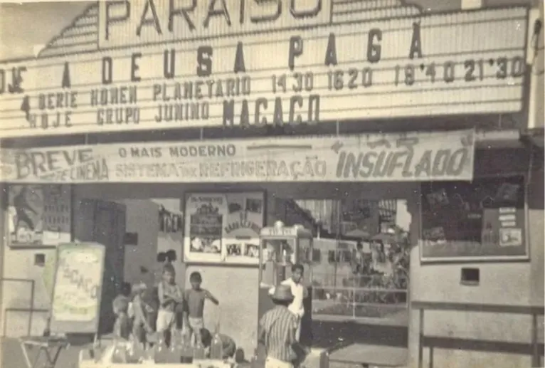 Cinema Paraíso, um dos espaços de debates intelectuais e manifestações da cultura popular da Pedreira