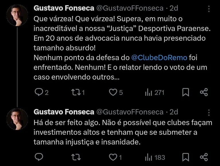 Comentários que geraram a denúncia