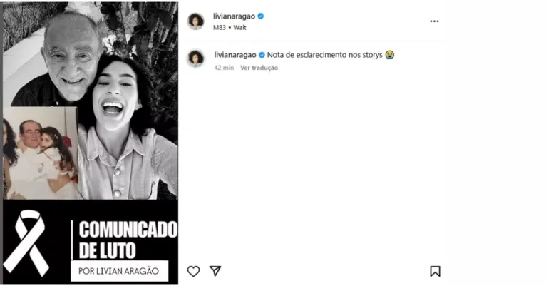 Instagram de filha anuncia morte de Renato Aragão; entenda!