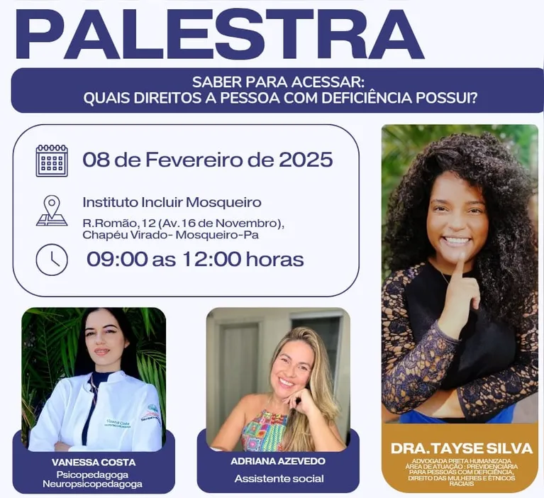 Palestra destaca os direitos da pessoa com deficiência