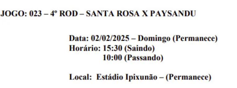 Partida do Paysandu no Parazão 2025 é antecipado