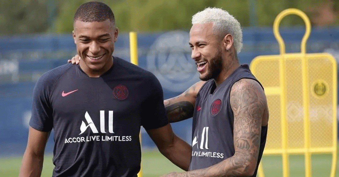 Mbappé e Neymar atuaram juntos no PSG.