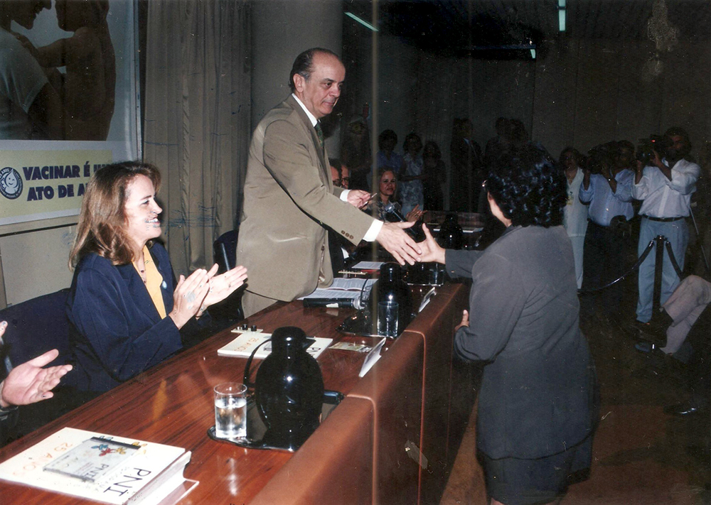 Premiação do Ministério da Saúde, em 1990