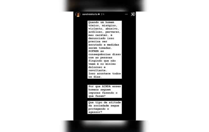 Atriz revela clima de "horror" e crise de choro com Cauã Reymond