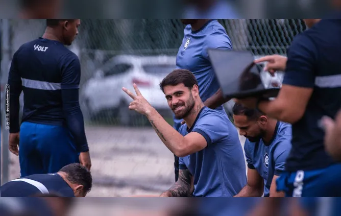 Felipe Vizeu durante treino do Remo no CT do Figueirense, em Florianópolis.
