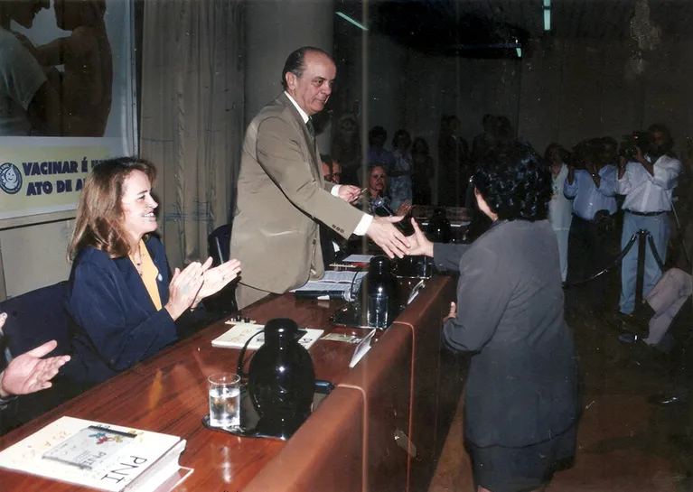 Premiação do Ministério da Saúde, em 1990