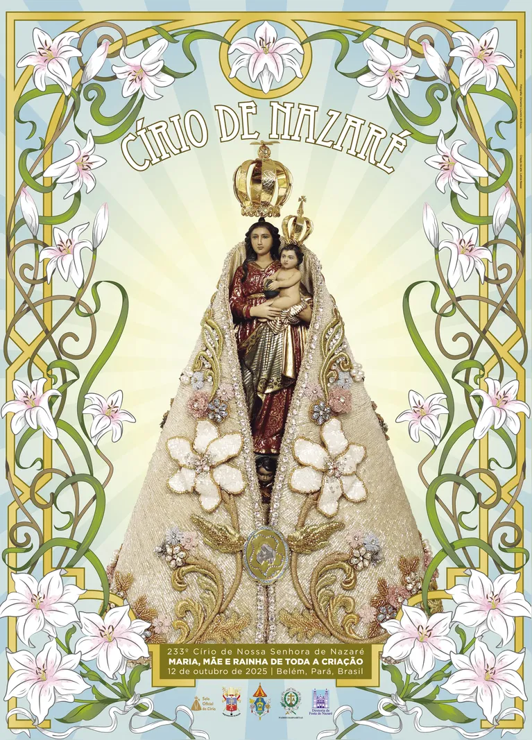 Cartaz oficial do Círio de Nossa Senhora de Nazaré 2025.