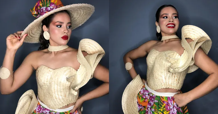 Look inspirado no chapéu de palha, tradicional no Marajó