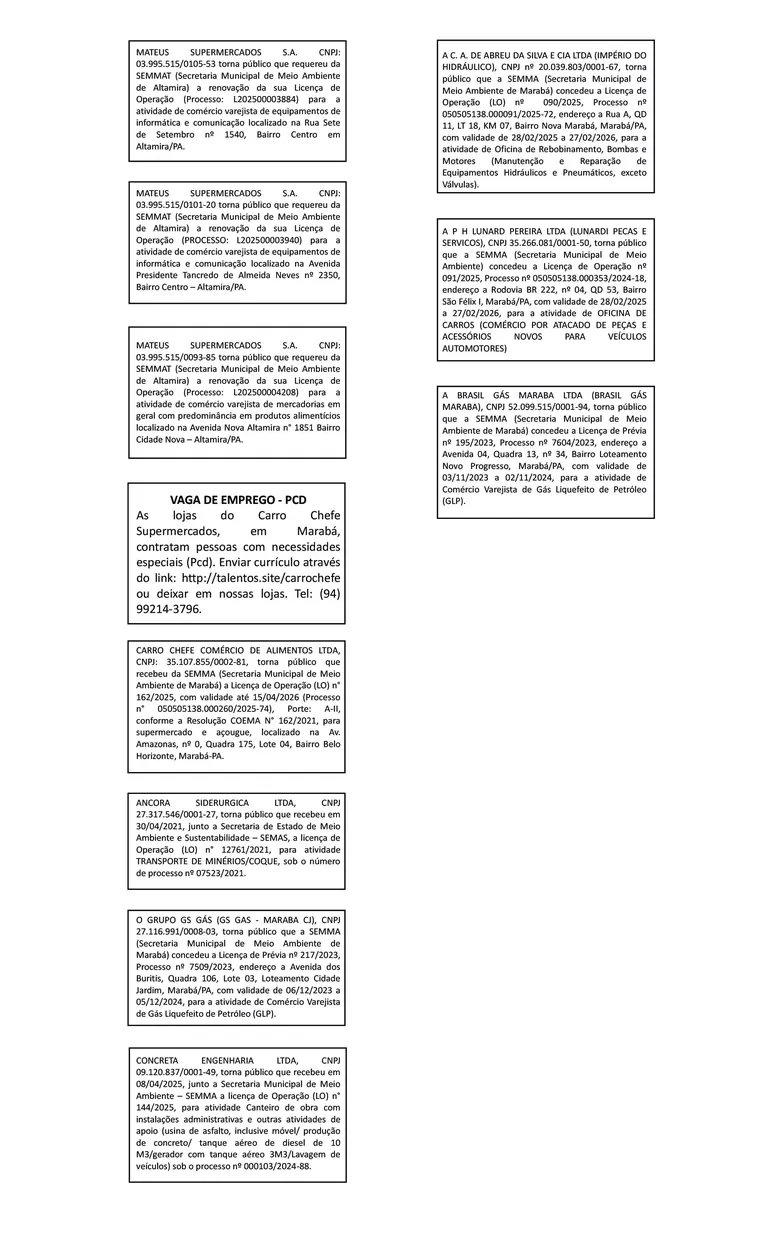 Confira os editais publicados nesta quarta-feira, 30/04