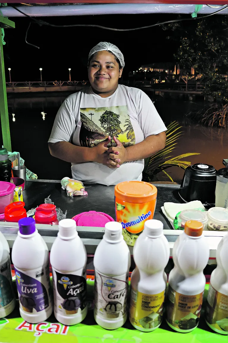 Patrícia Teles, 28 anos, vendedora de guaraná da Amazônia no Complexo Ver-o-Rio, no bairro do Umarizal