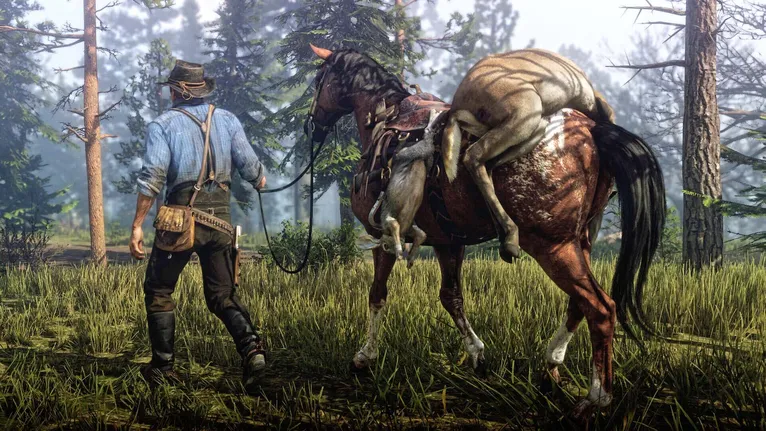 Tudo é muito bem detalhado em RDR2. É fascinante