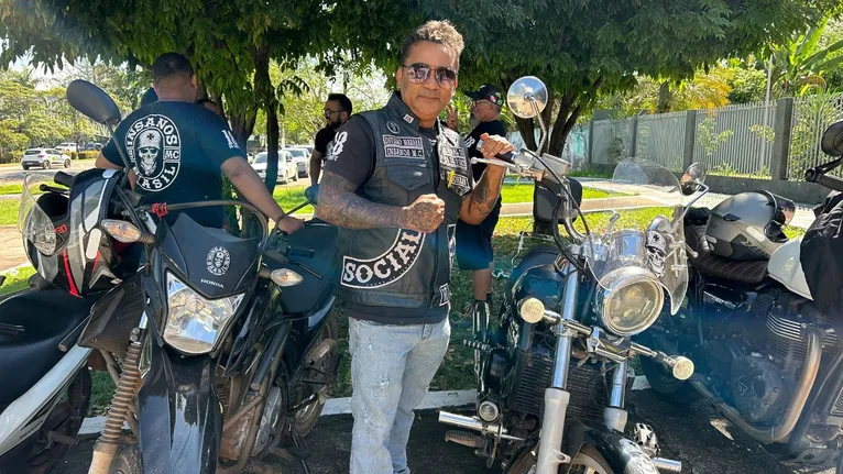 Lorran Santos, coordenador de Ações Sociais do Insanos Moto Clube.