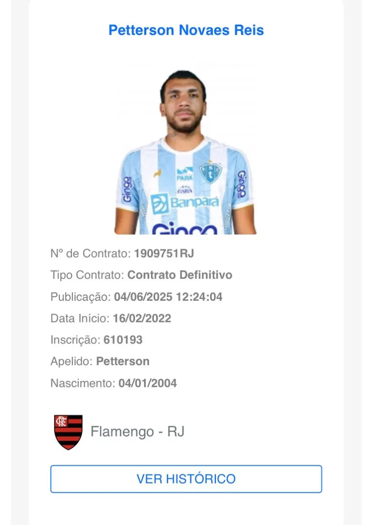 Novo atacante está regularizado e relacionado para estrear no Paysandu