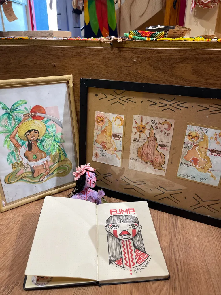 Obras de Alice Hermosa em diversas linguagens artísticas.