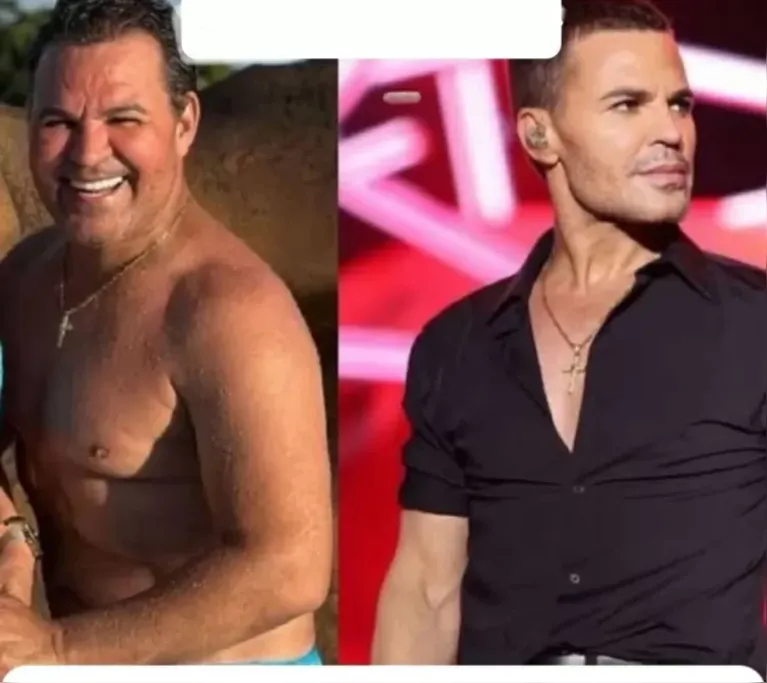 A diferença de peso do cantor surpreendeu os seguidores de Mariana.