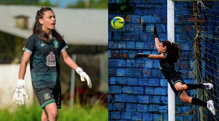Filho de Michelle. o goleiro do sub-13, Augustus Cesar é hoje expoente da base do ASM com experiência nacional no esporte