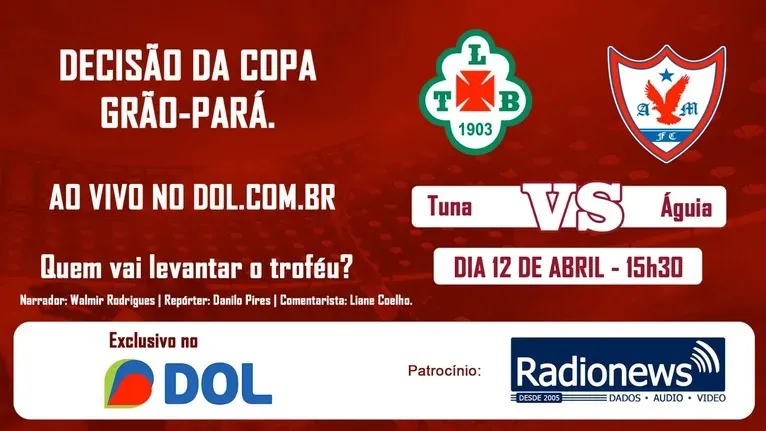 Tuna ou Águia? A taça aguarda o dono! Acompanhe ao vivo no DOL