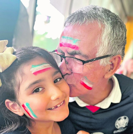 Bruno Pellegrin e a filha Ana.