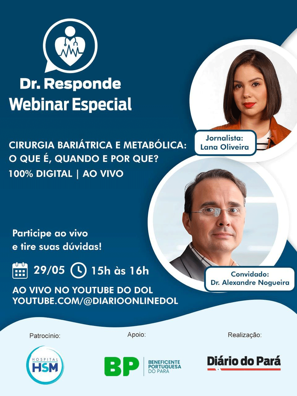 Webinar Dr. Responde esclarece dúvidas sobre cirurgia bariátrica e metabólica