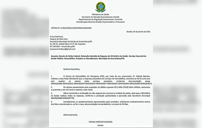 Crise da hemodiálise em Ananindeua passará por investigação 
