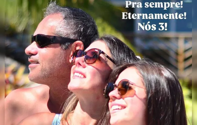 Publicação de Luana Rocha em homenagem aos pais, Everaldo e Janaína.