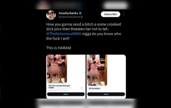 Azealia Banks denuncia ex-campeão do UFC por assédio sexual