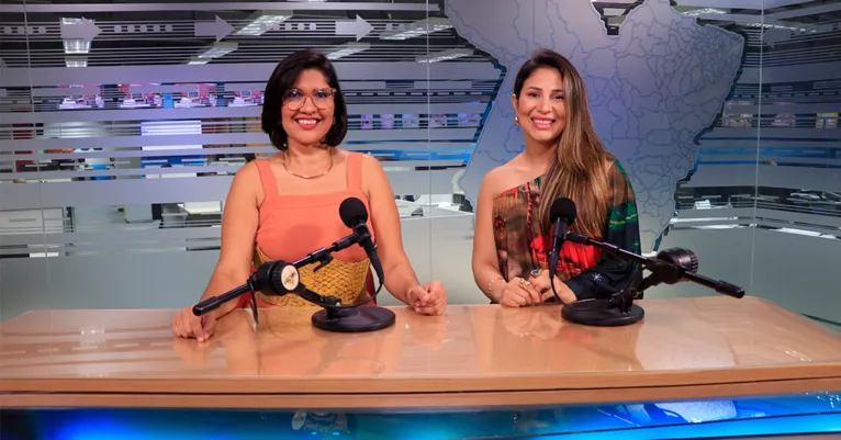 Priscila Belfort e Drielle Sasaki durante a gravação da semana.