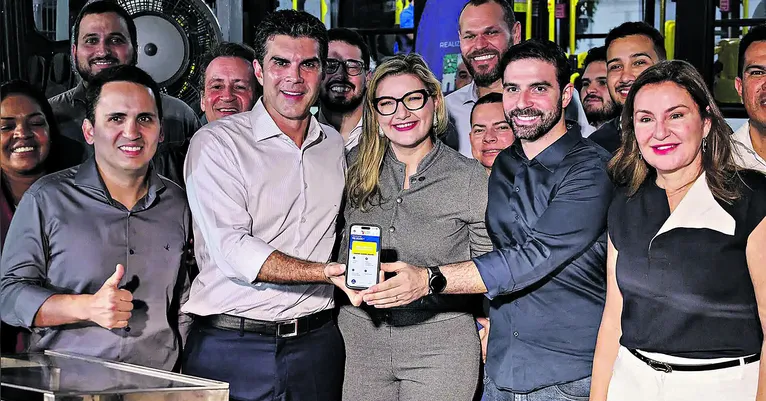 Governador Helder Barbalho, prefeito Igor Normando e vice-governadora Hana Ghassan participaram do lançamento do aplicativo